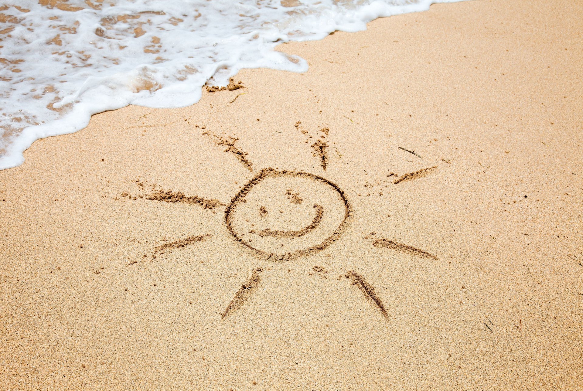 mood summer beach sand smile sun sun drawing sea water wave foam background wallpaper widescreen fullscreen widescreen widescreen