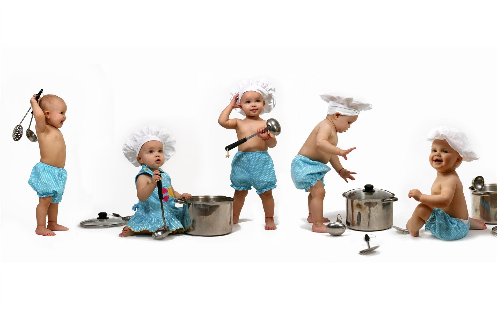 child children babe tableware pots povaryata