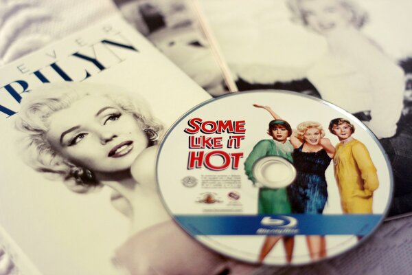 Disco de la película en el jazz sólo las niñas con Marilyn Monroe