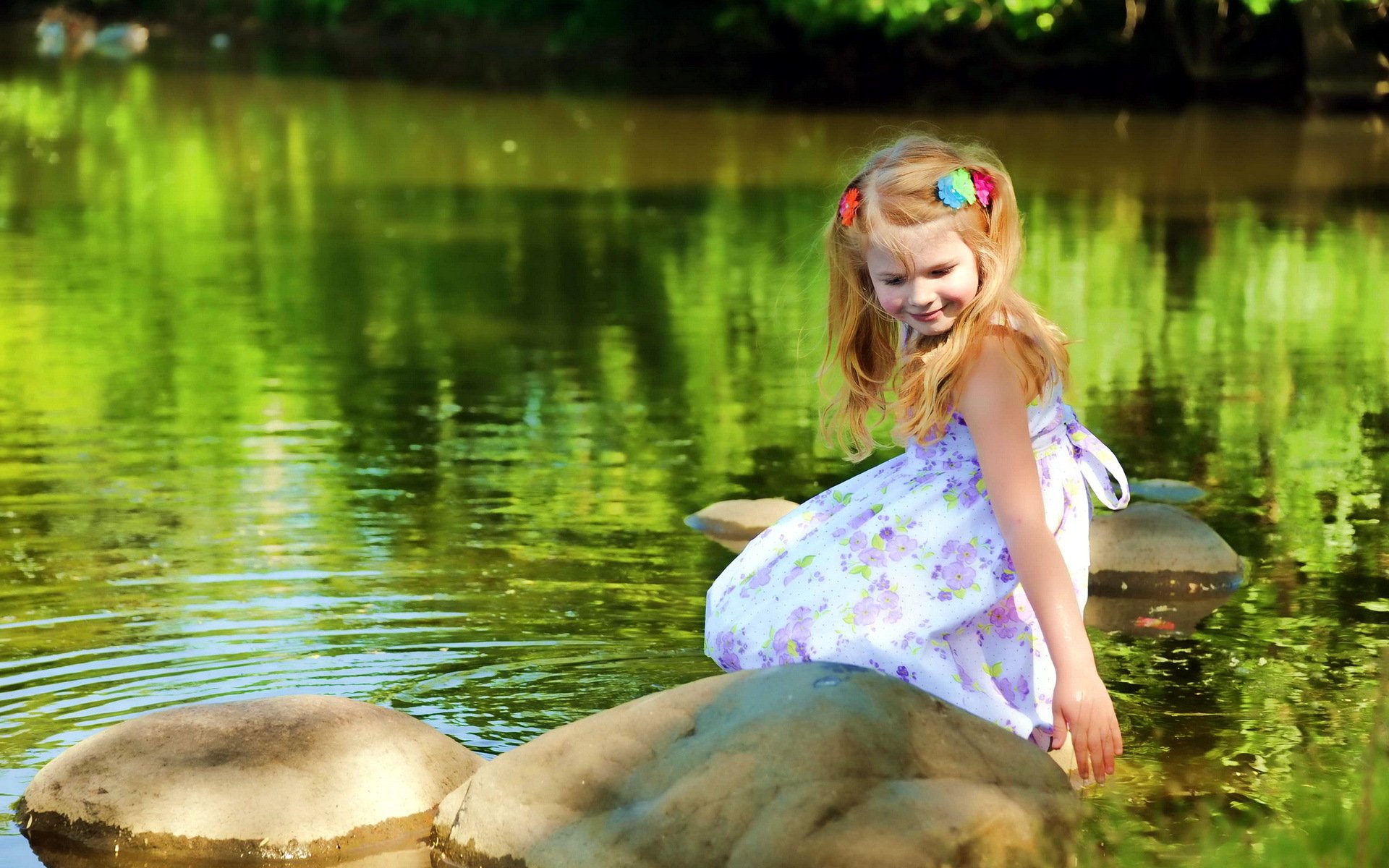 chica lago verano estado de ánimo