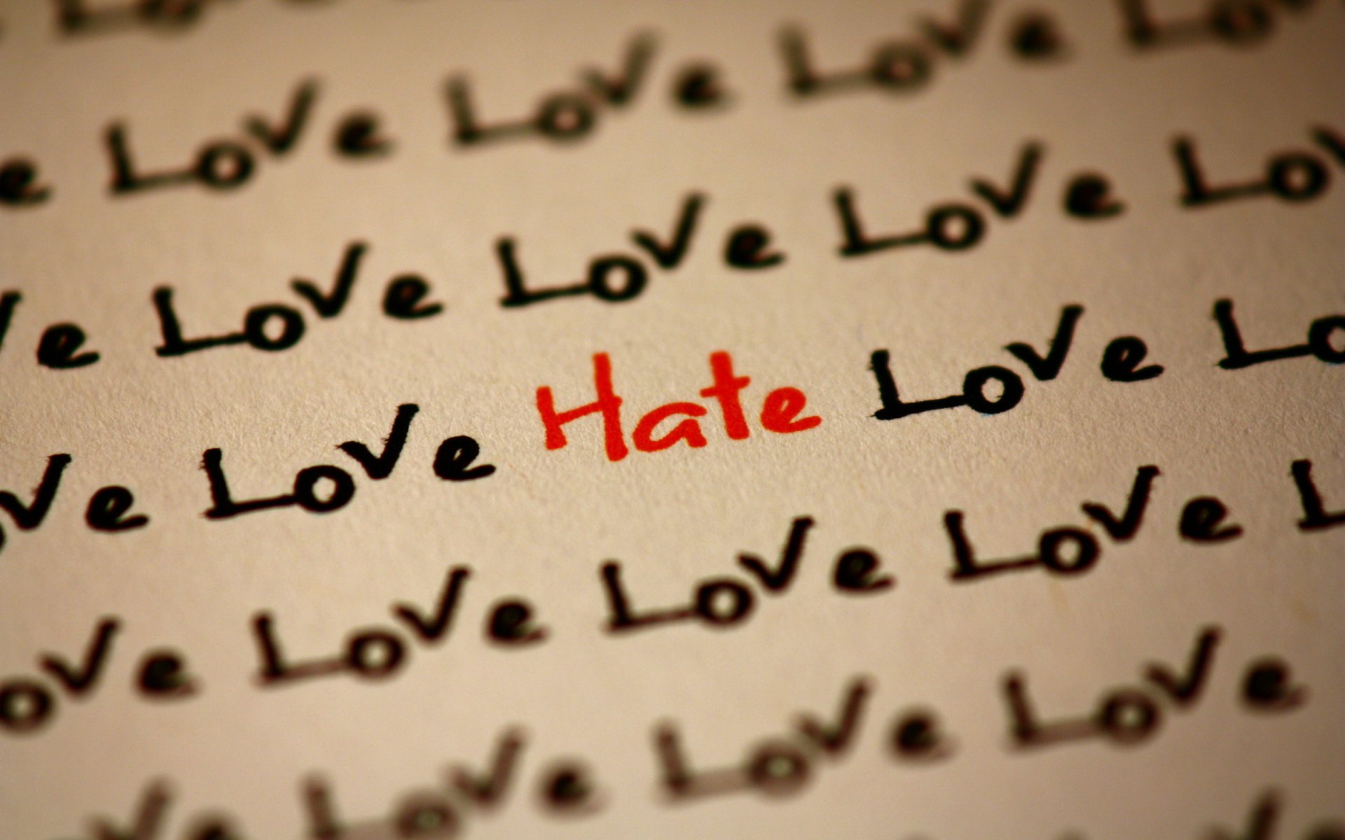 words inscription love hate