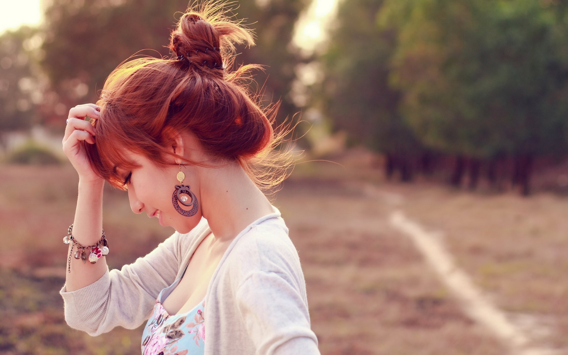 girl asian smile good mood