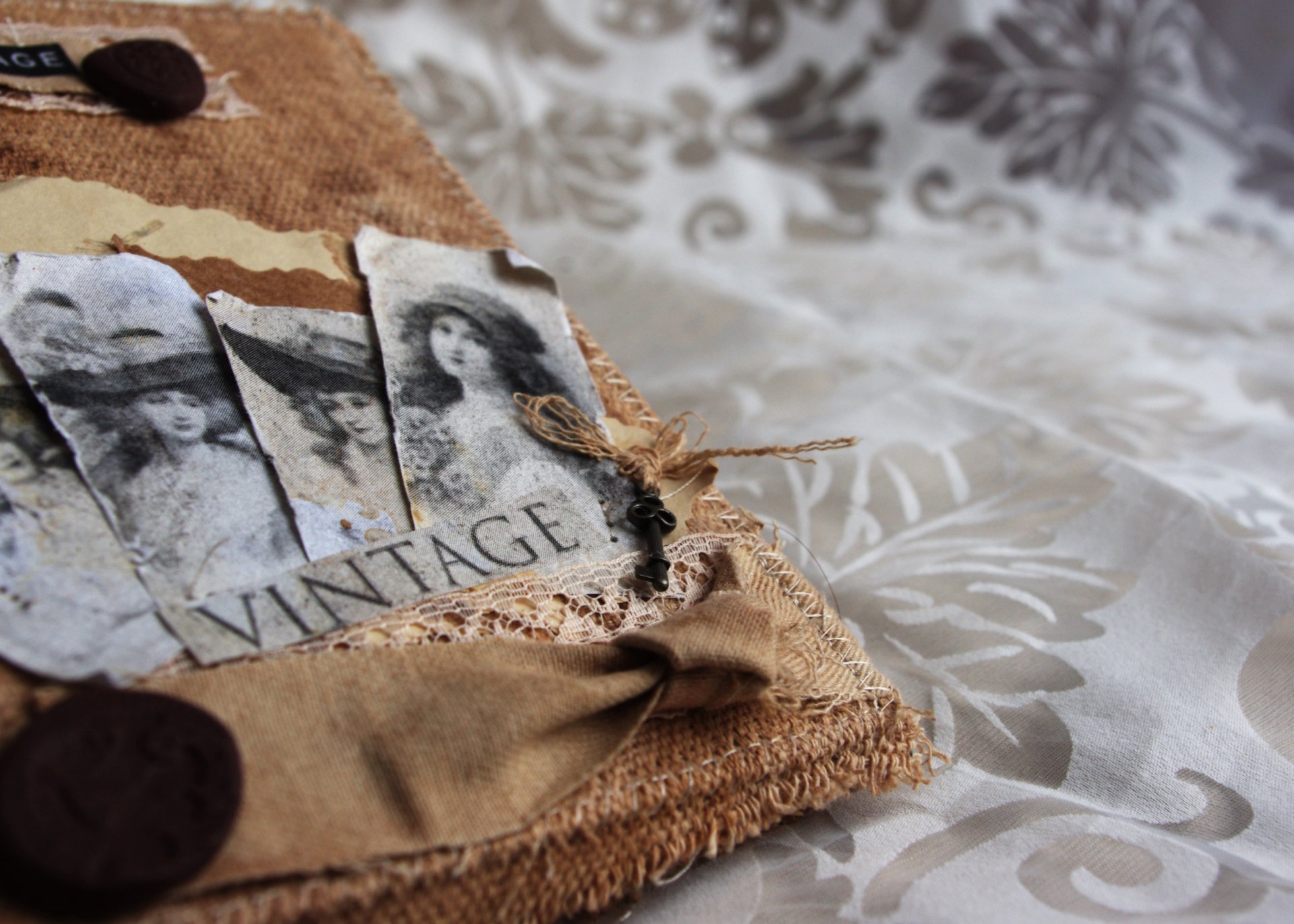 vintage vintage album photo key tablecloth