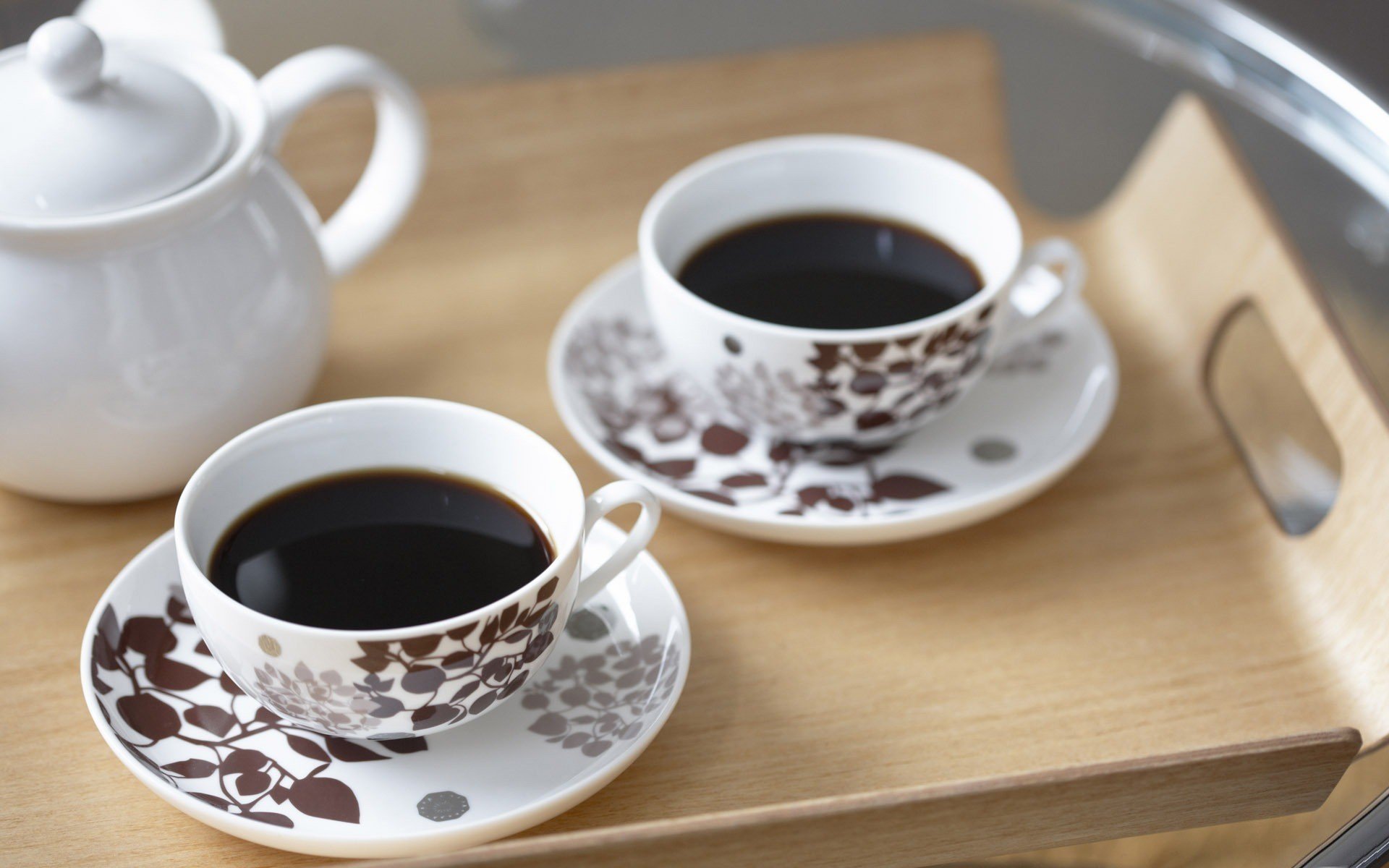 humeur tasses tasses partie de thé café assiette cuillère vaisselle ensemble fond fond d écran