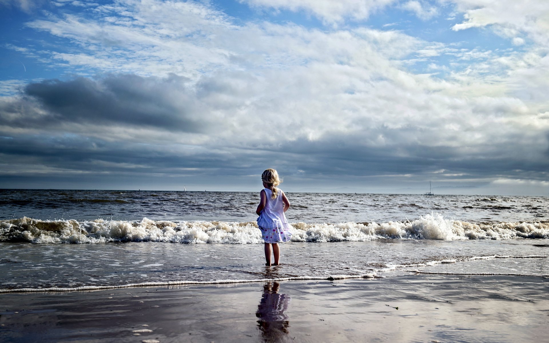 jeune fille mer paysage humeur