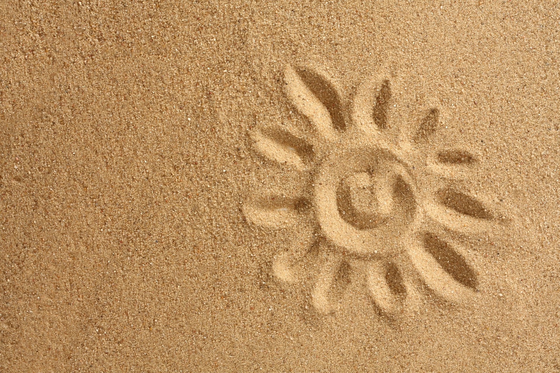 sable dessin soleil positif
