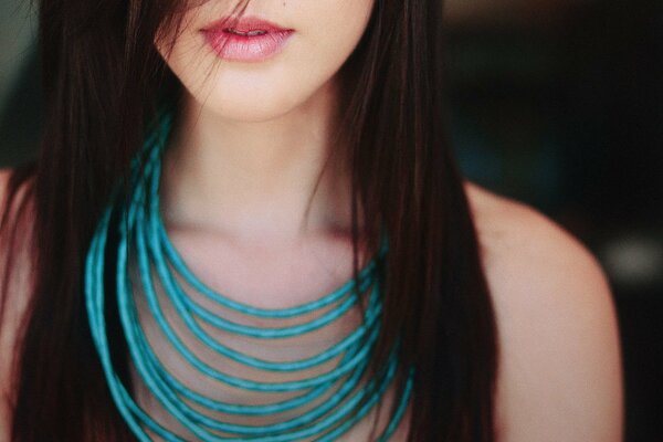 Cool blue necklace looks original