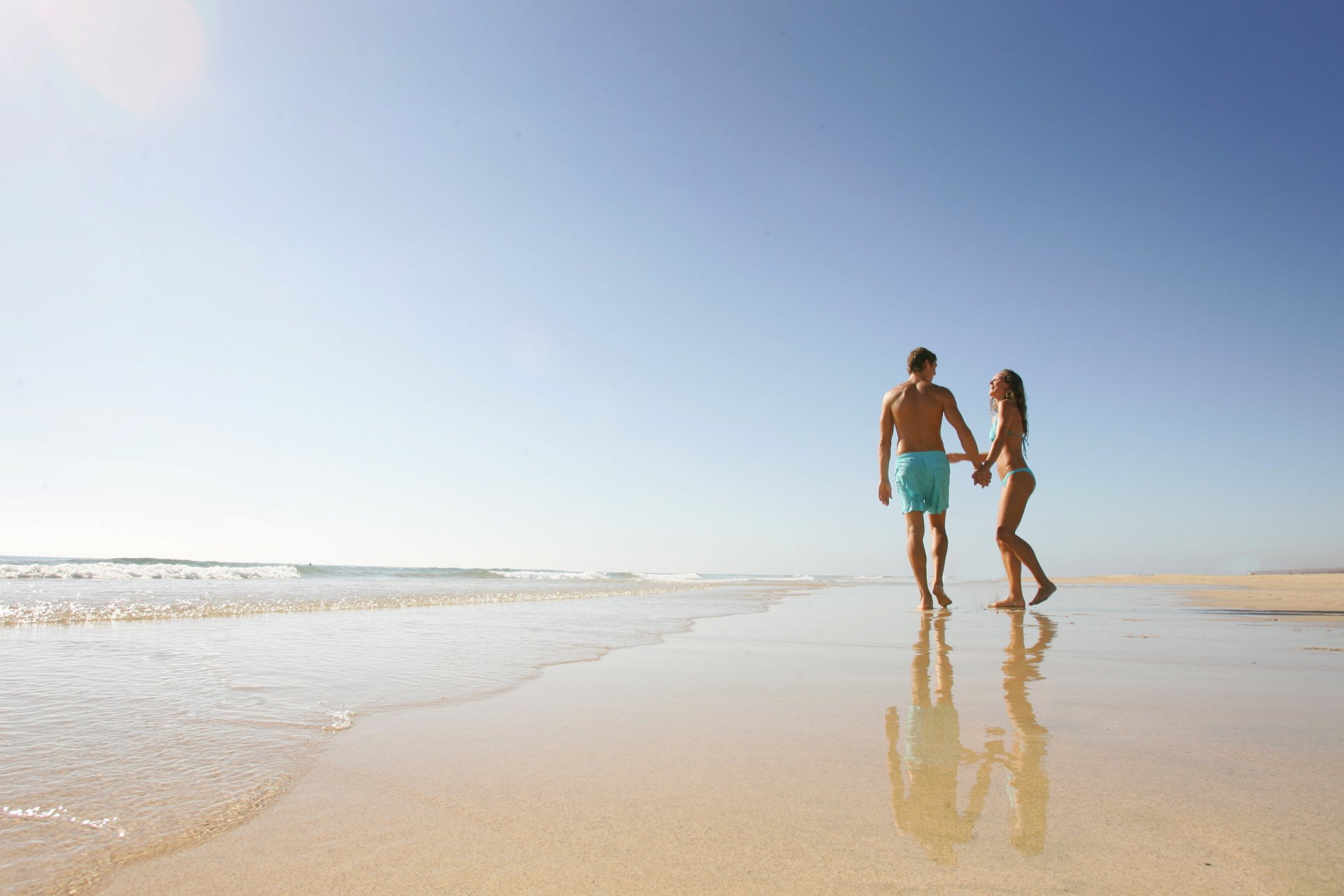 ocean shore beach two joy moments of life