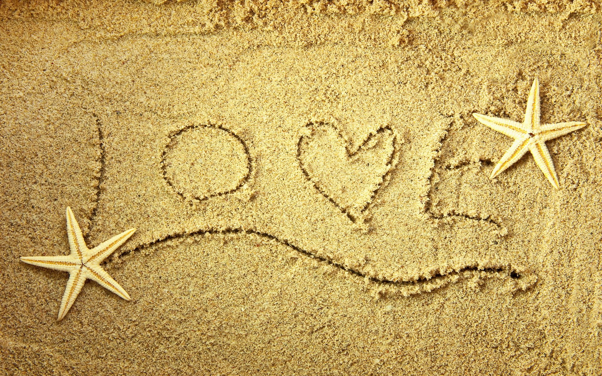 sand herz stern worte liebe