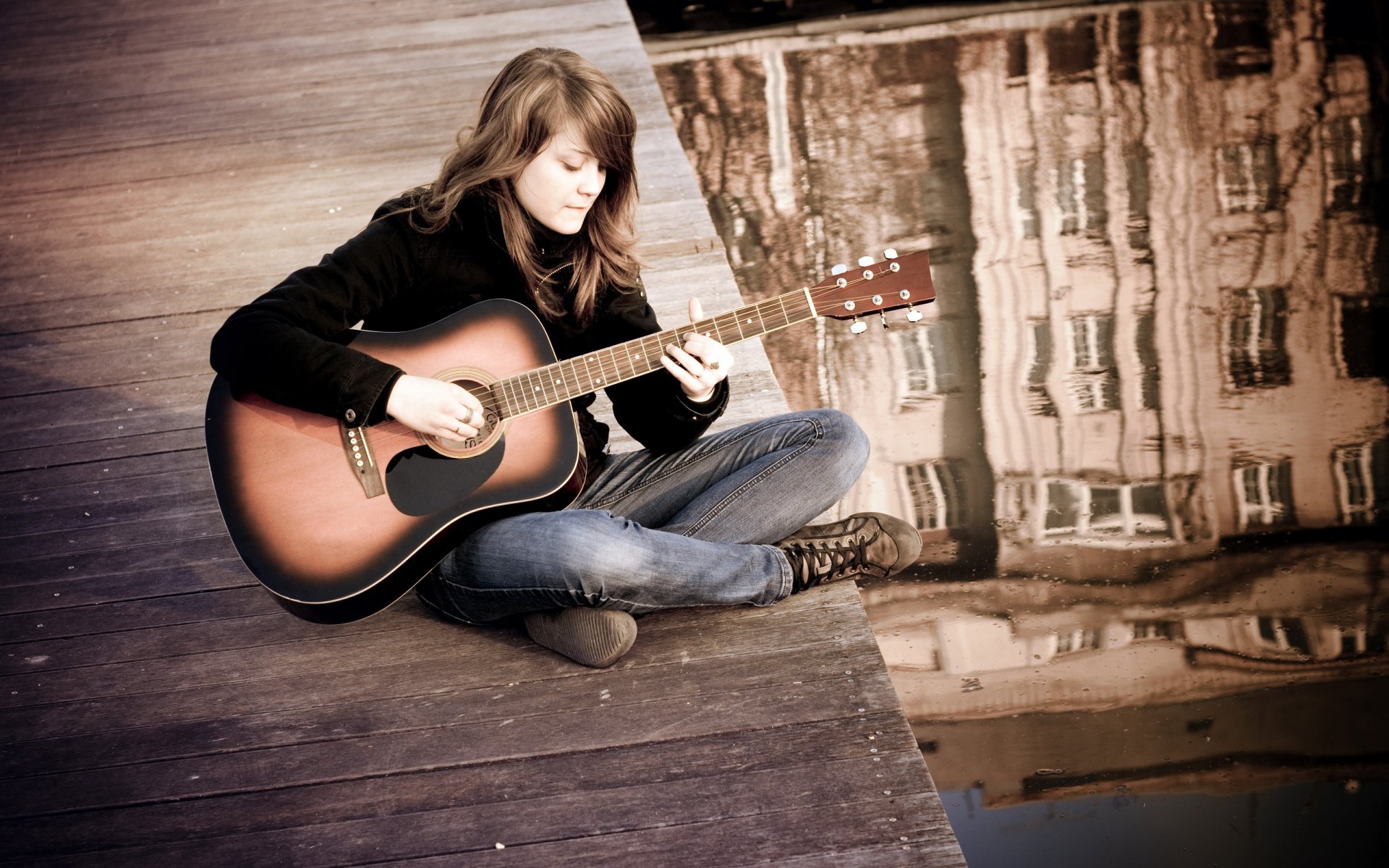 chica guitarra estado de ánimo