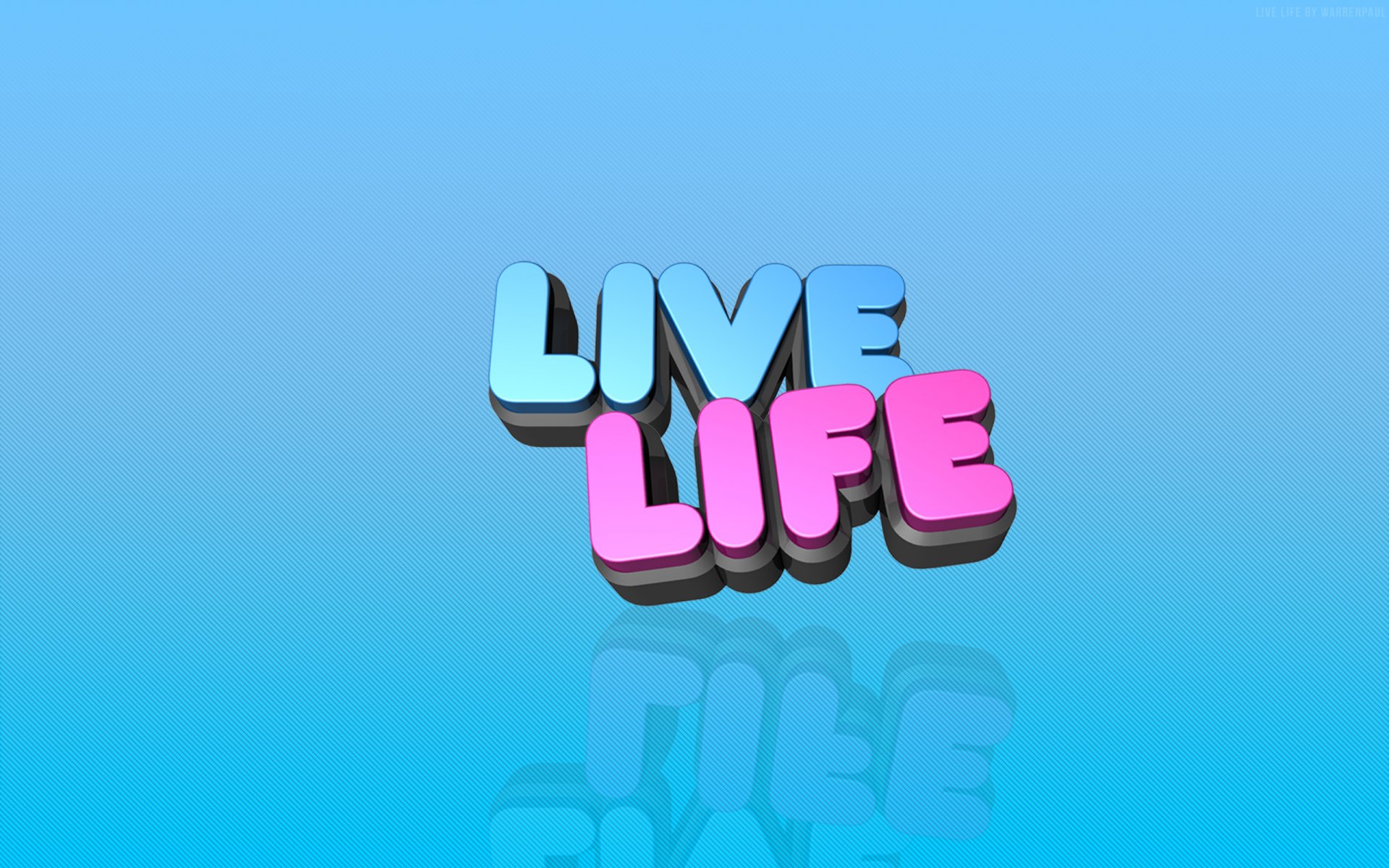 live life inscription word