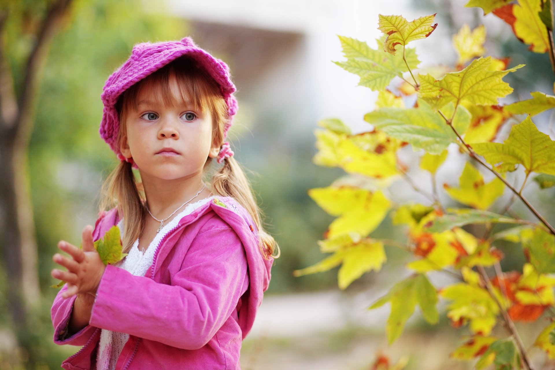 girl childhood sadness garden nature autumn leaves lonely little girl child children and childhood sad lonely