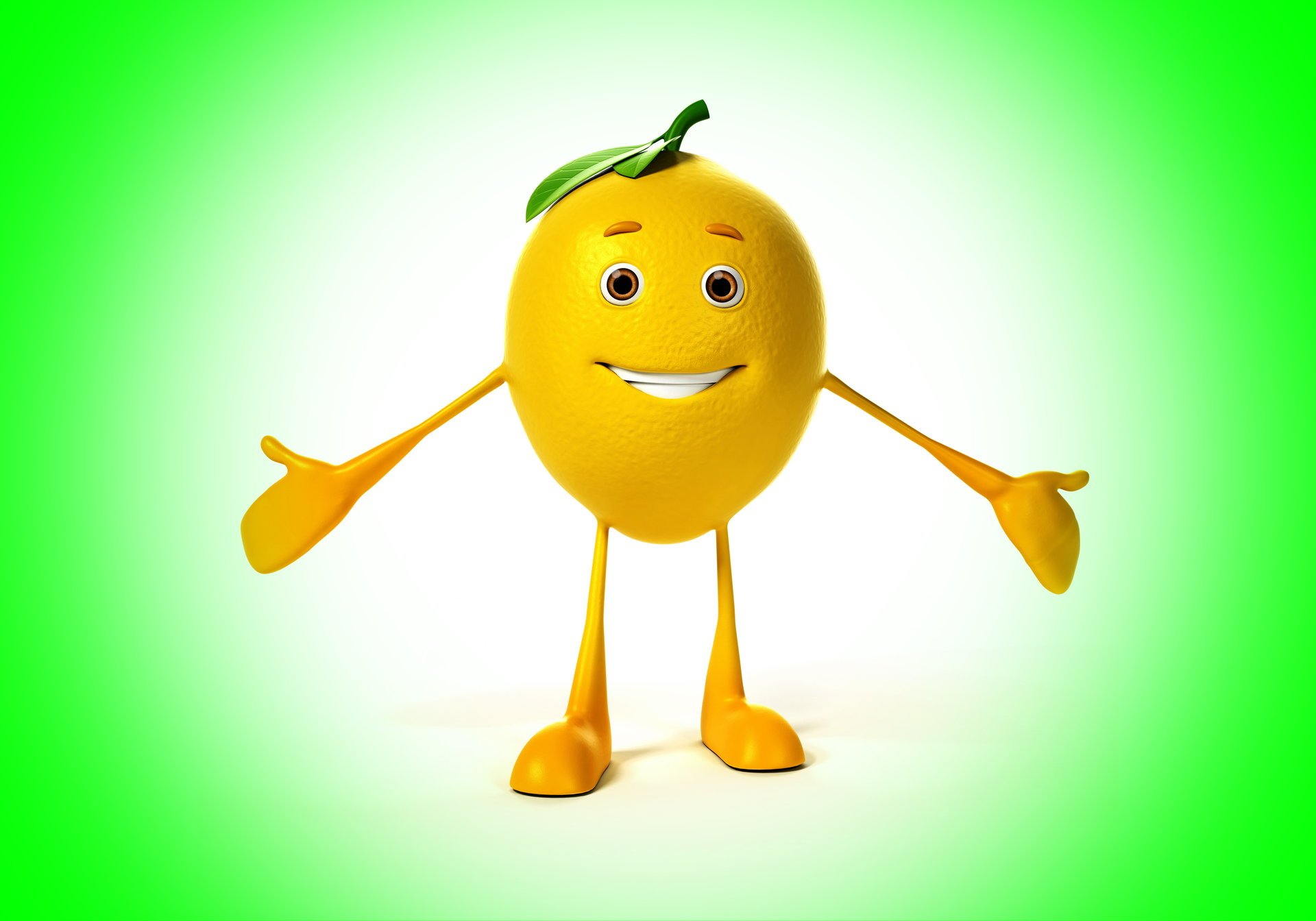 background lemon smile 3d