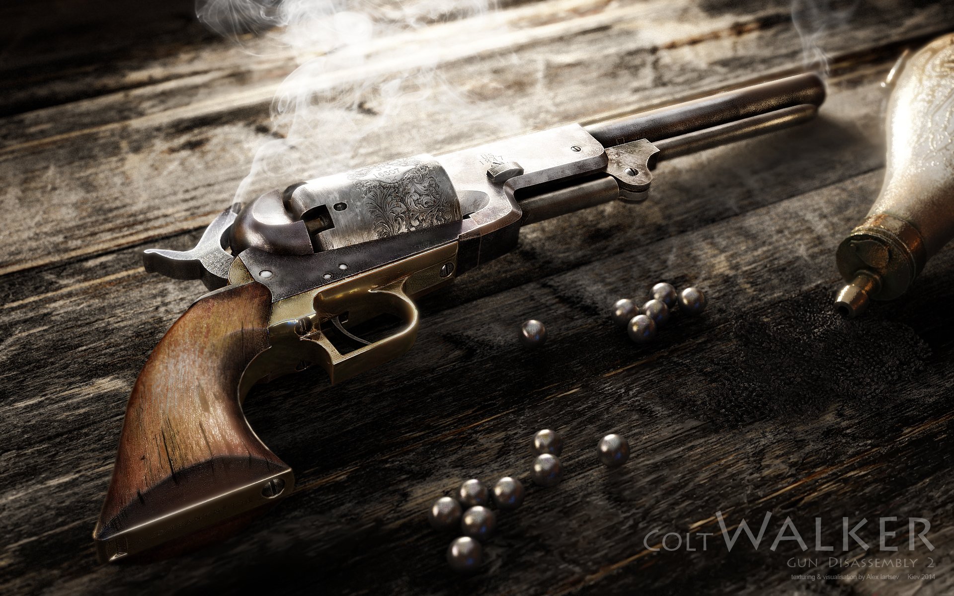 colt walker colt walker alexander iartsev rewolwer broń rendering