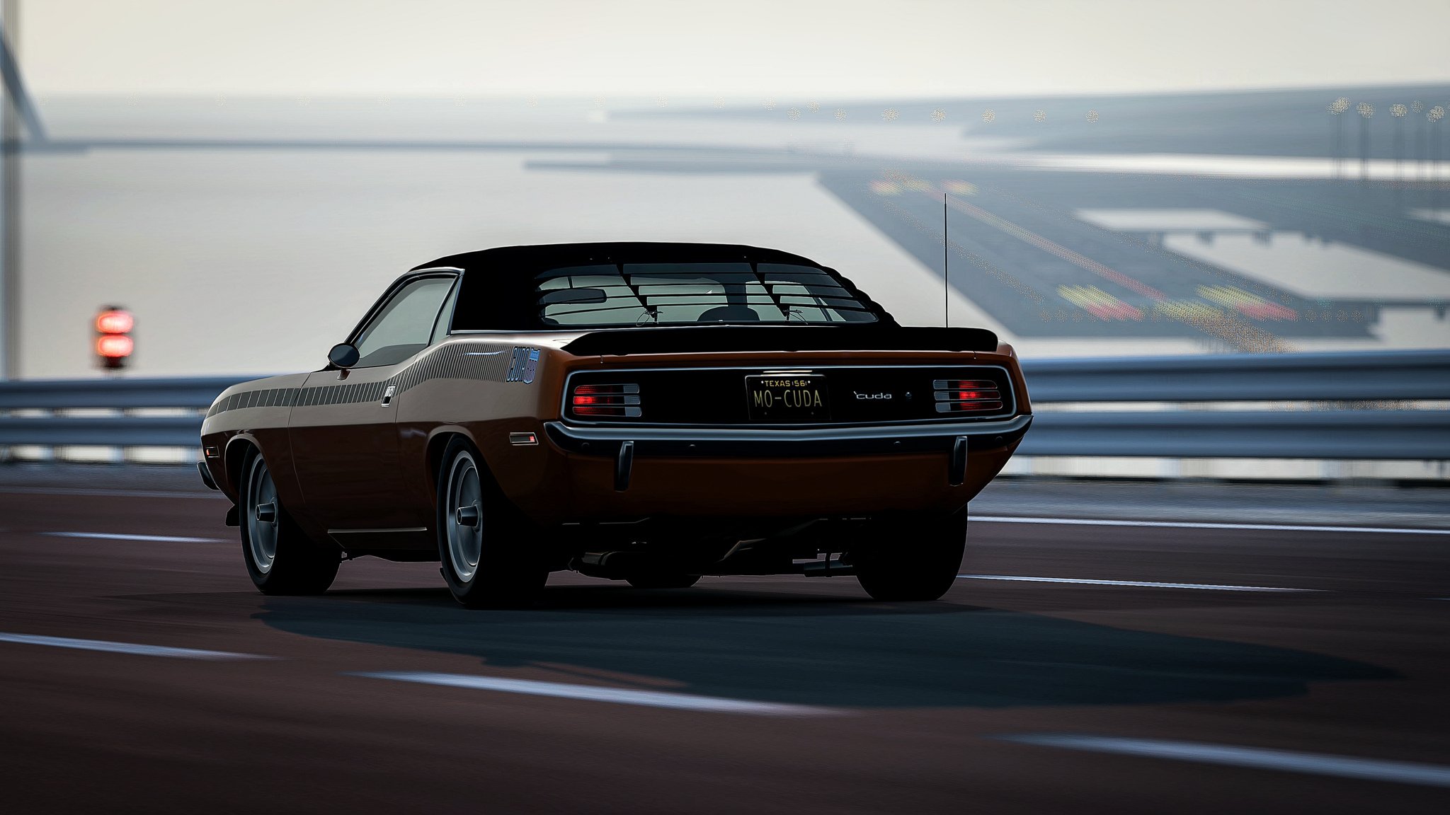 muscle car rennen rendering hintergrund