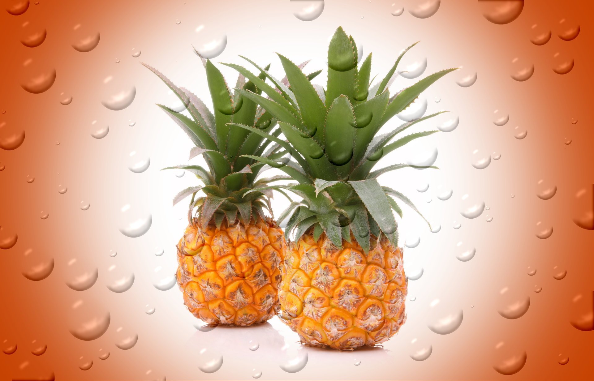 background fruit pineapple drops bubble