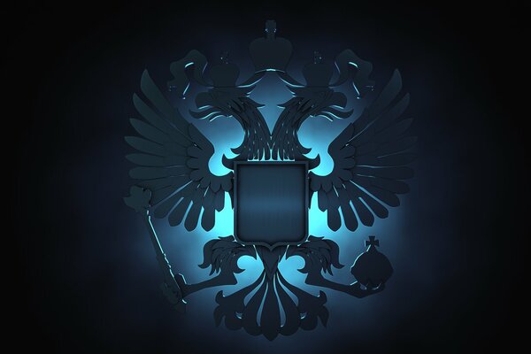 Coat of Arms of Russia on a dark background