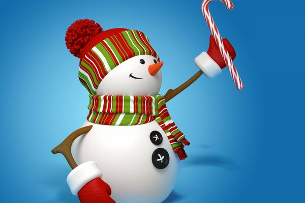 3d snowman christmas or new year