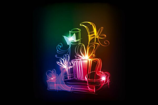 Neon Gifts are given for Christmas