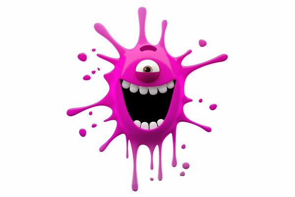 3d monster smile symbol