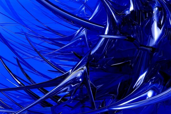 The lines of the thorns are thorns. Blue Abstraction