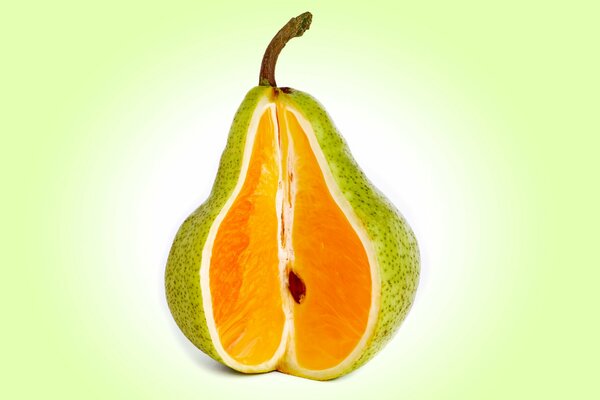 Mezcla de frutas: naranja y pera