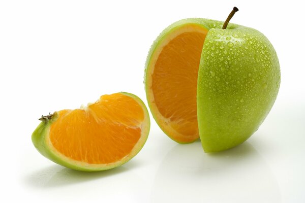 Green apple crossed with orange