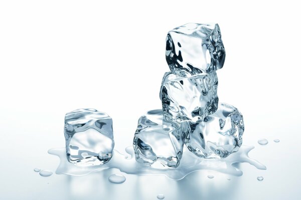 Cubes de glace beau fond