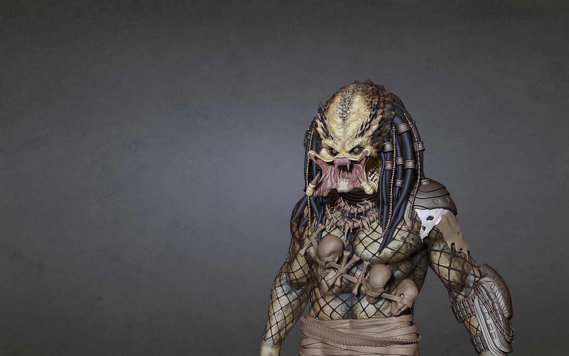 predator alien dark background stranger