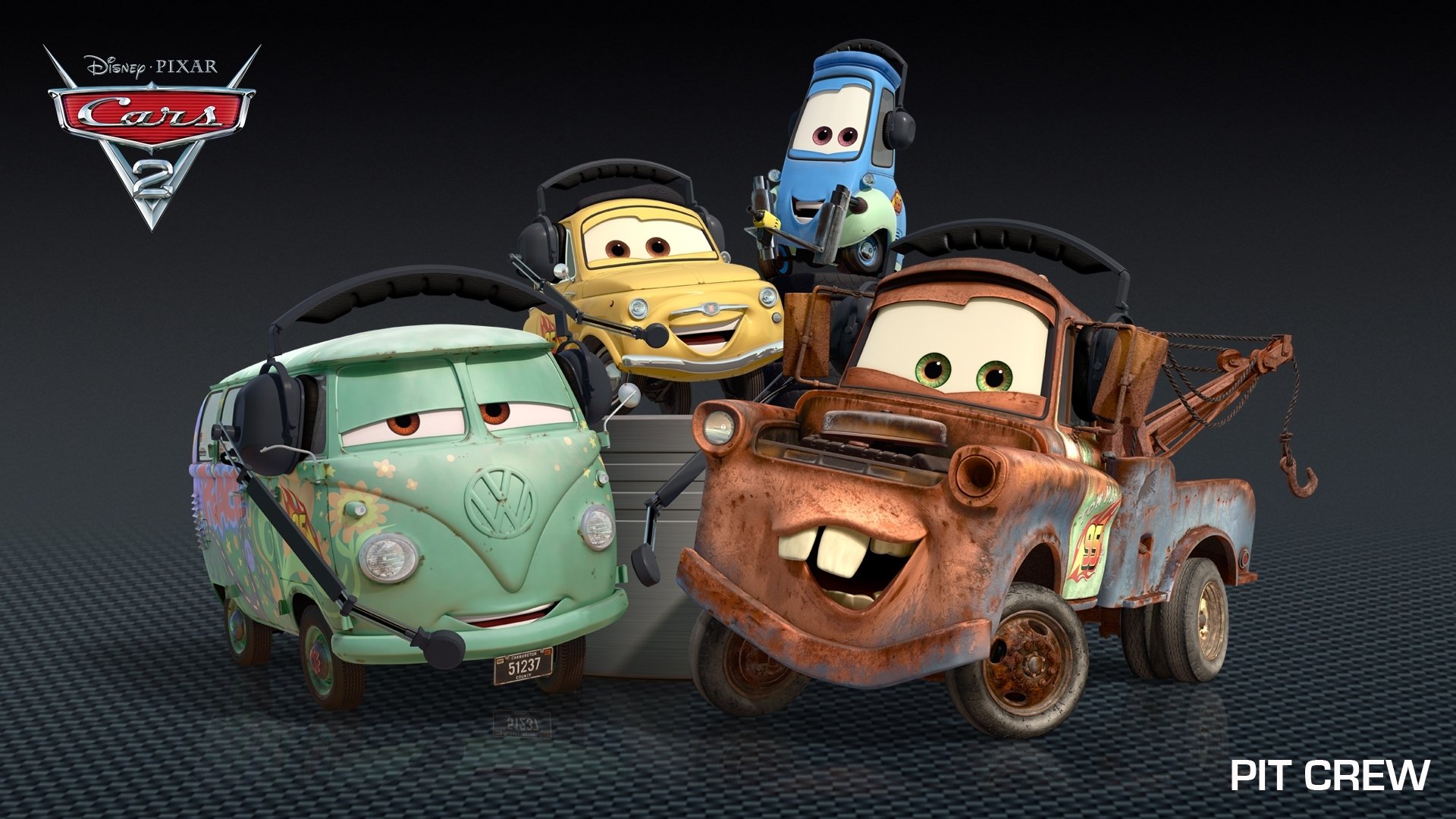 samochody kreskówki disney pixar pit crew