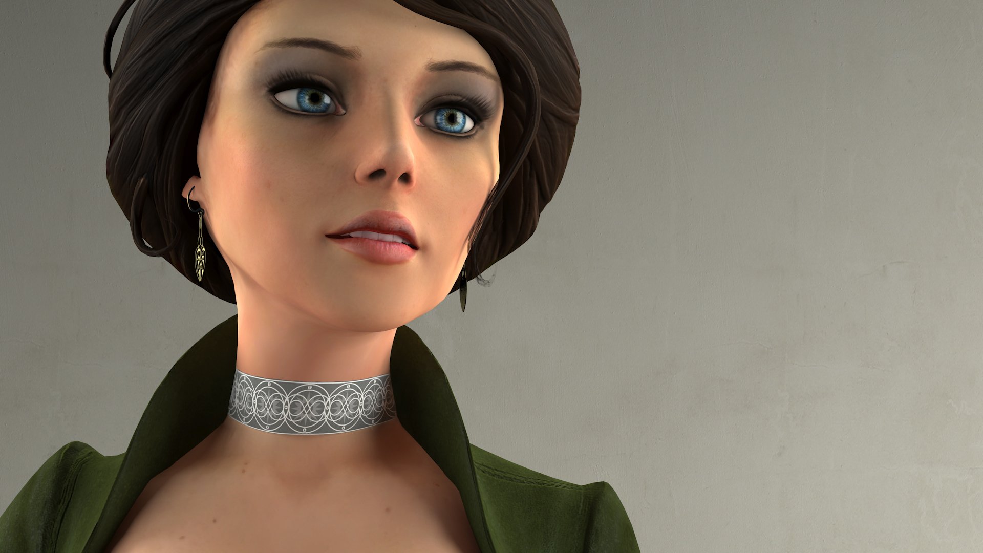 bioshock infinite elizabeth jeune fille personnage le rendu le regard