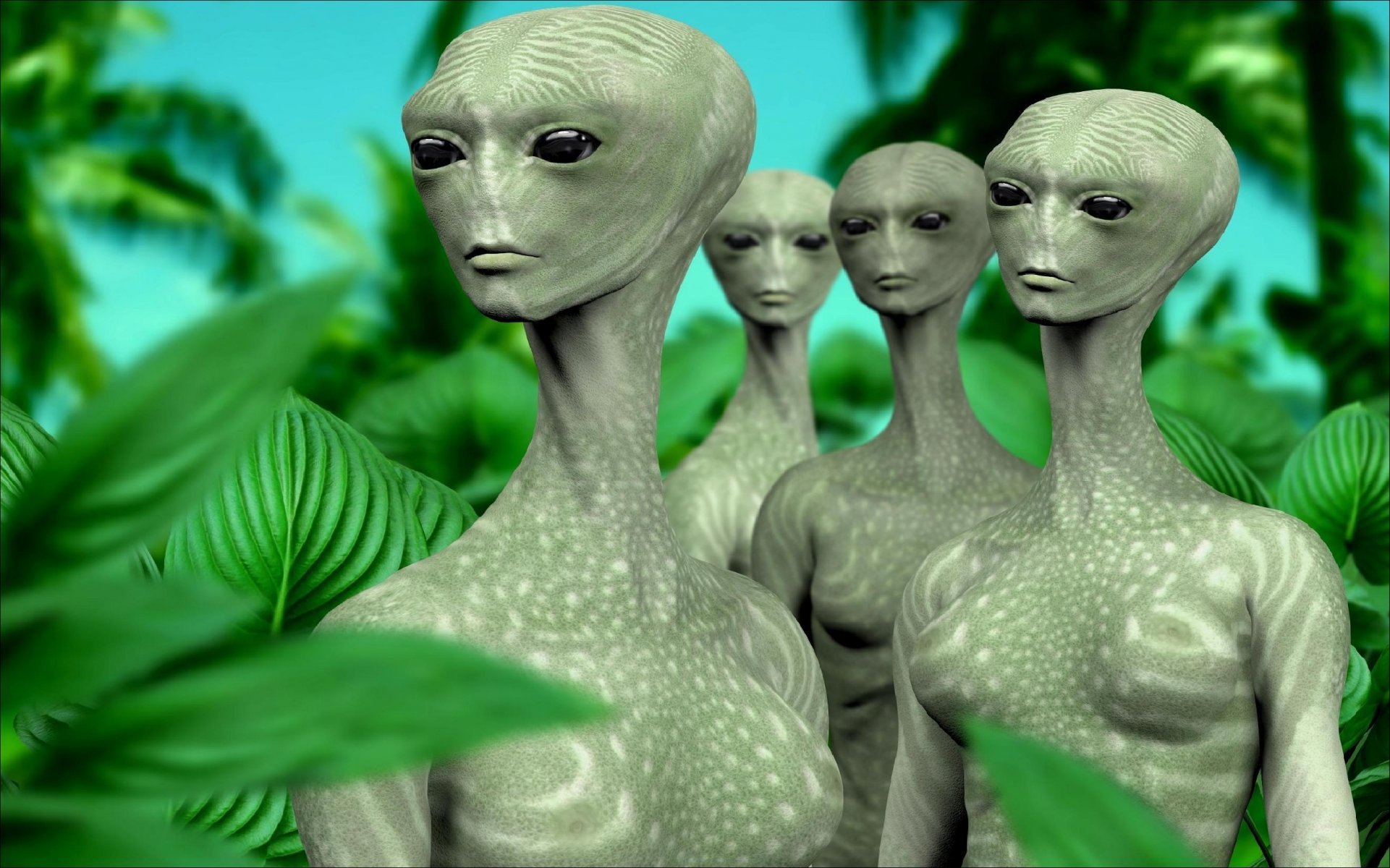 extraterrestres renderizado ficción arte