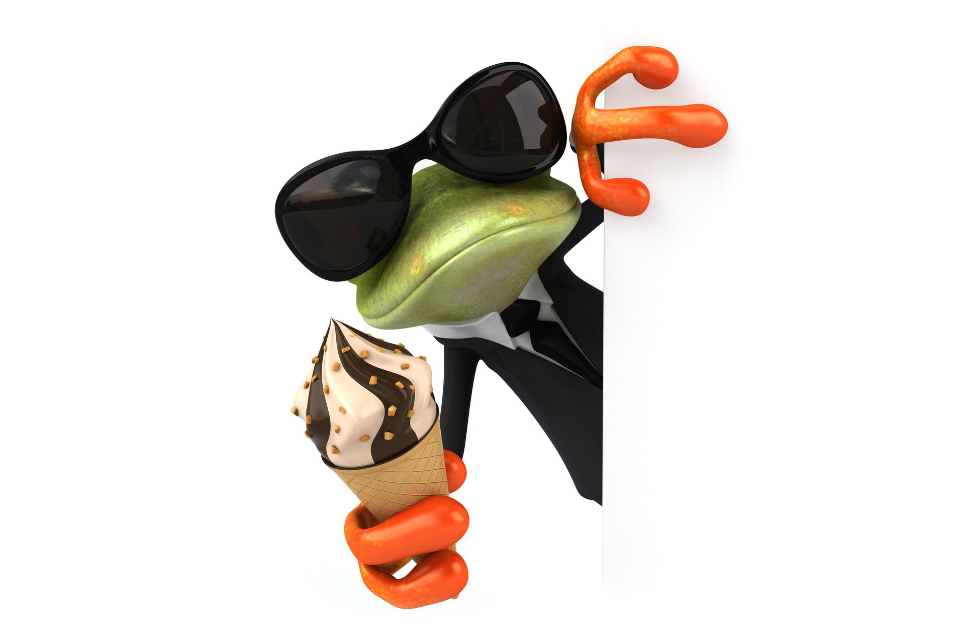 3d symbol eis frosch