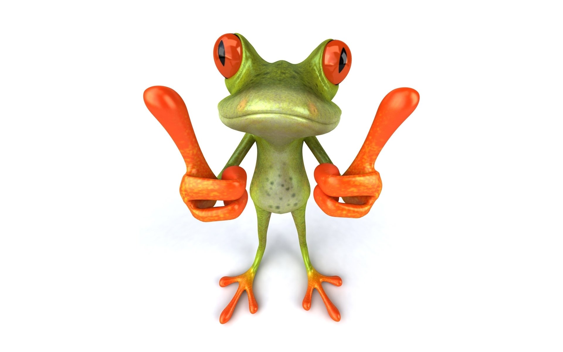 free frog 3d frog graphics finger ok