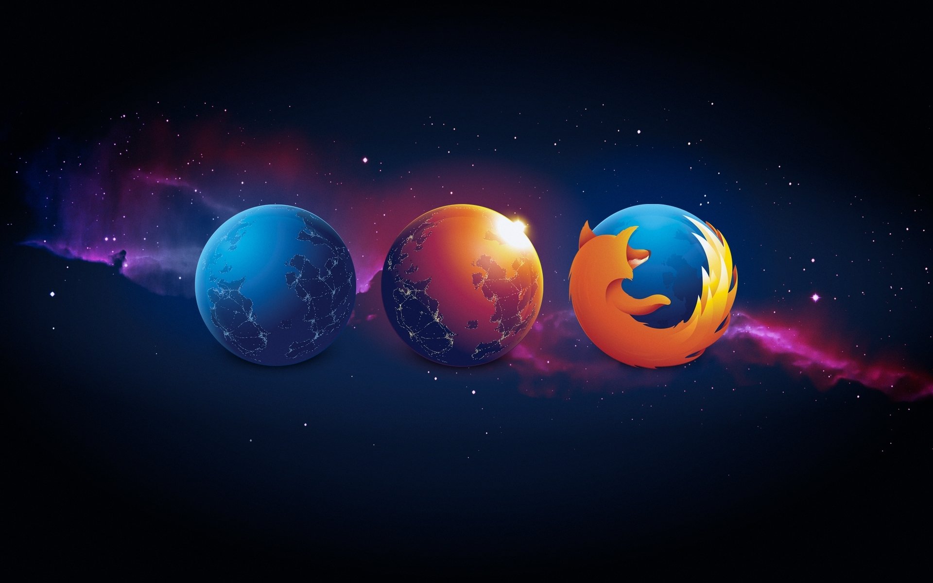 espacio planetas transformación navegador mozilla firefox