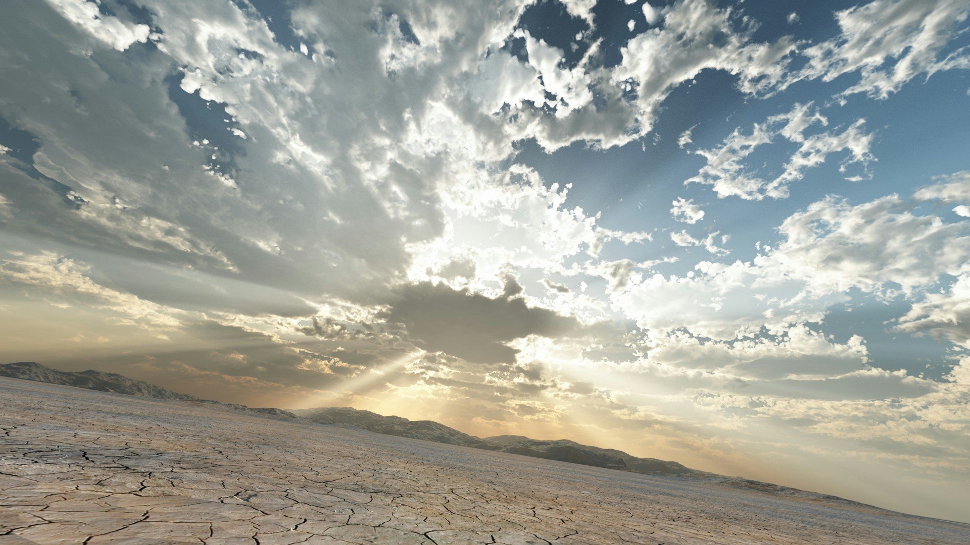 art trbrchdm le paysage les nuages les rayons du soleil de la lande les fissures