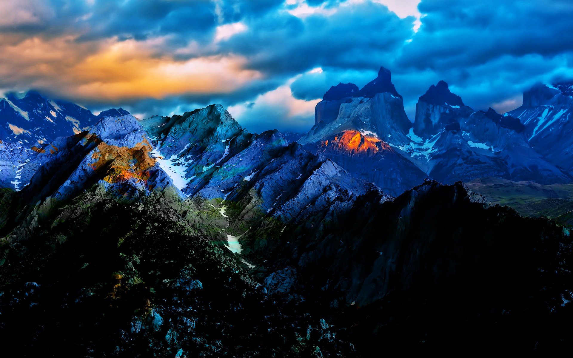 le chili le ciel les nuages les montagnes la lumière coucher de soleil nuages paysage nature