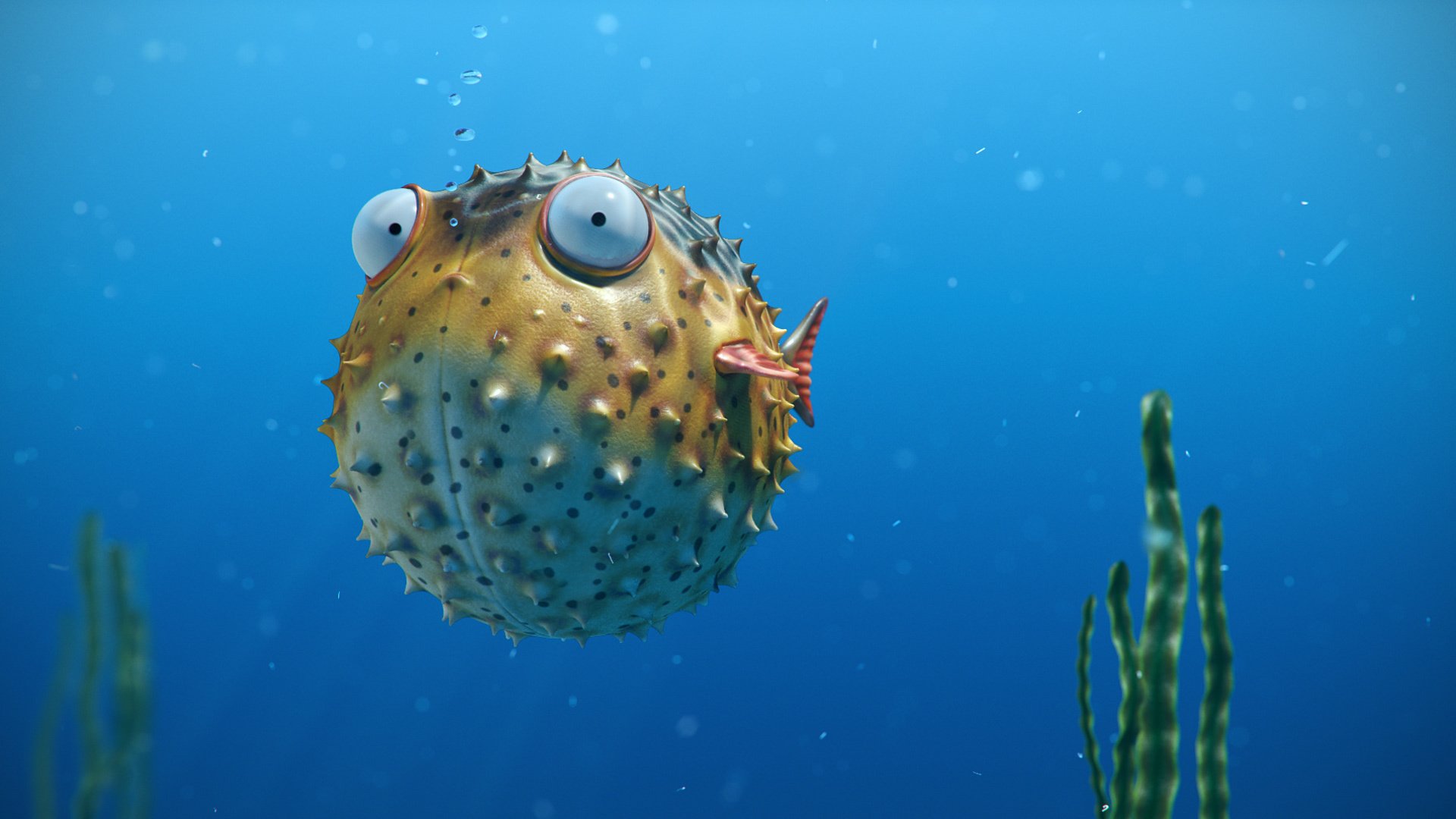 fish sea ball studs eyes bubbles algae