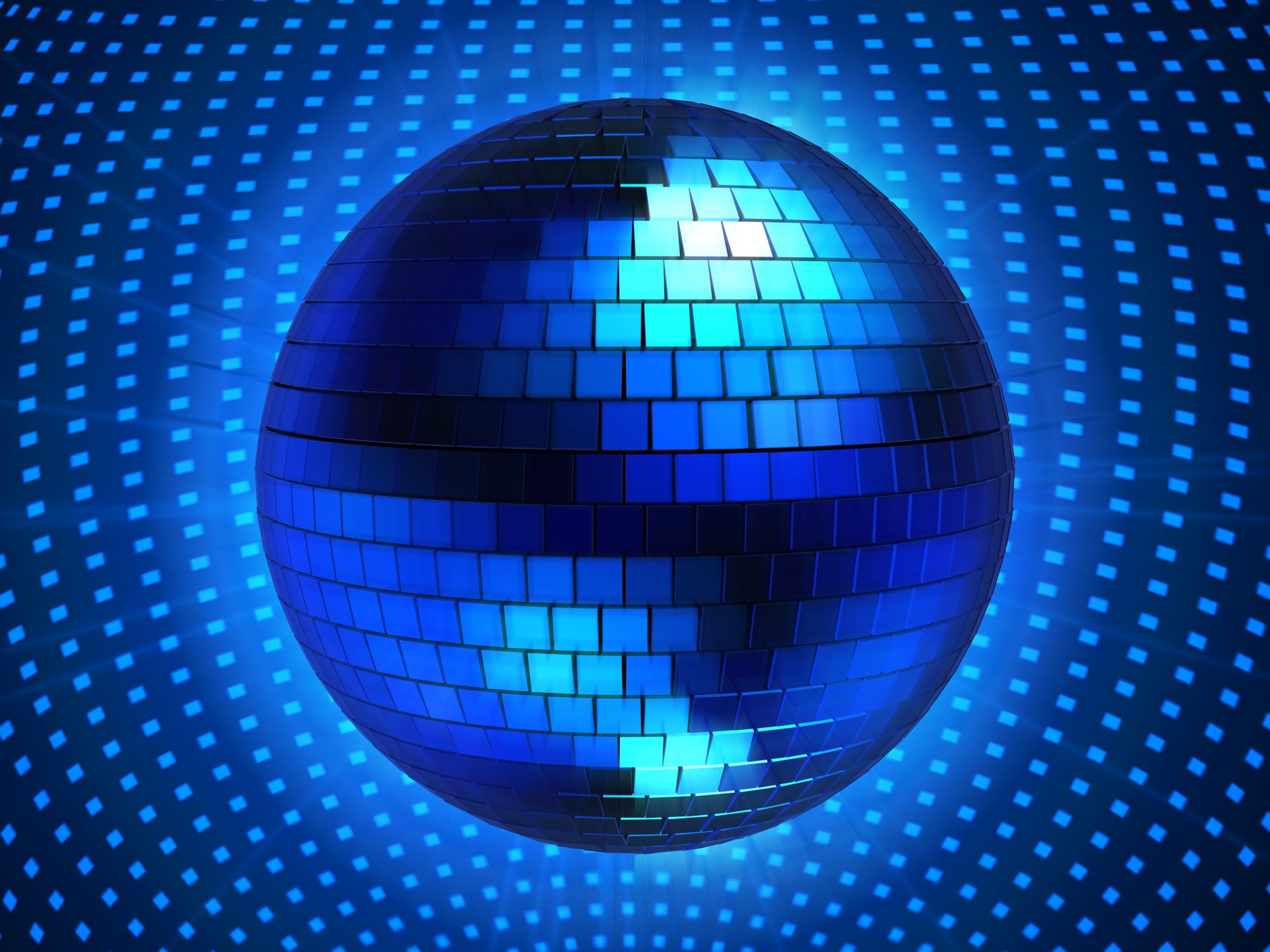 representación gráficos 3d disco bola azul