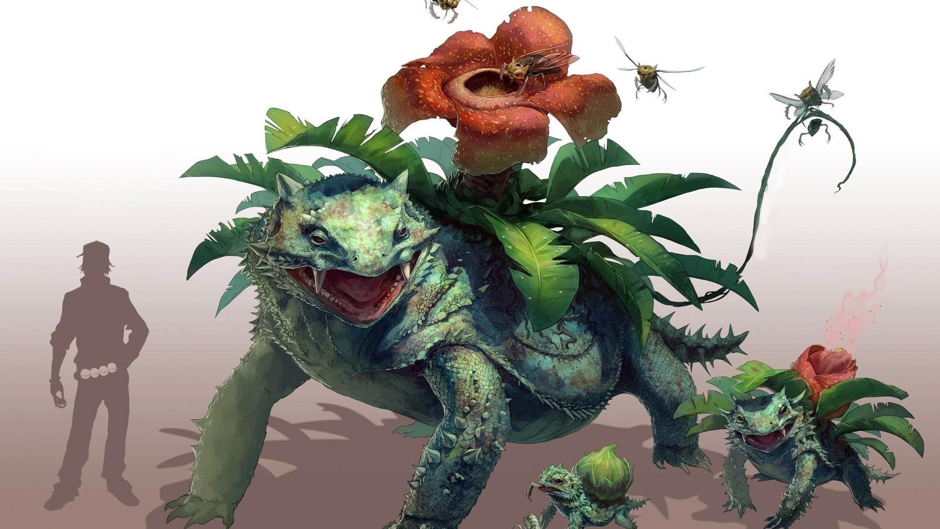 bulbasaur ivysaur venusaur fantasy art arte di bulbasaur