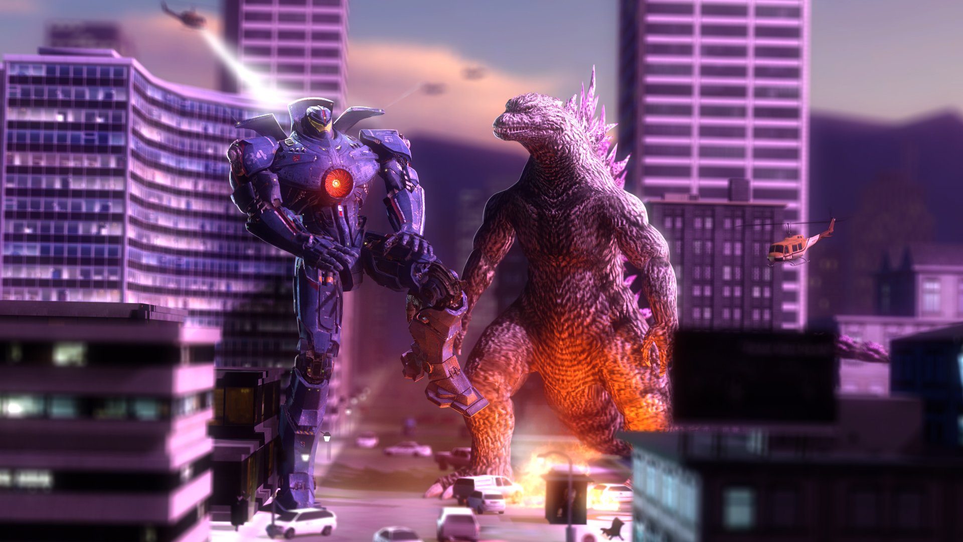 godzilla pacific rim crossover arte