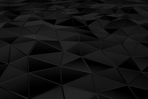 La surface noire et des triangles