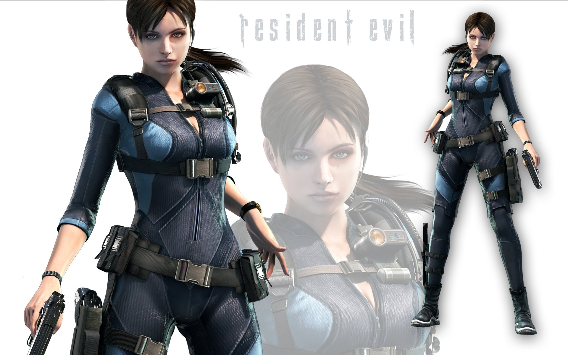 cattivo ospite jill valentine ragazza sexy capelli castani capcom stelle combattente 3d