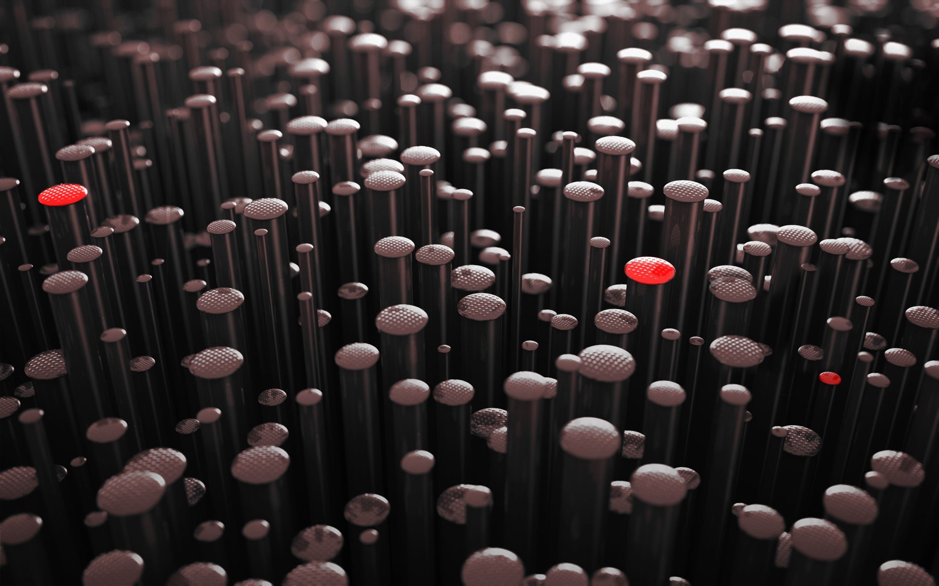 render pins many abstract 3d