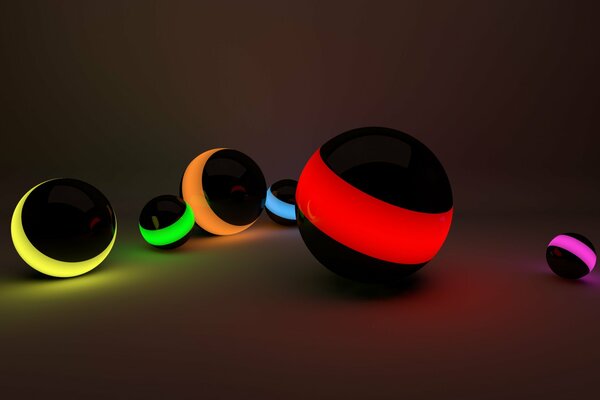 Bolas iluminadas para renderizar