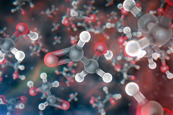 Model of molecules in 3d format