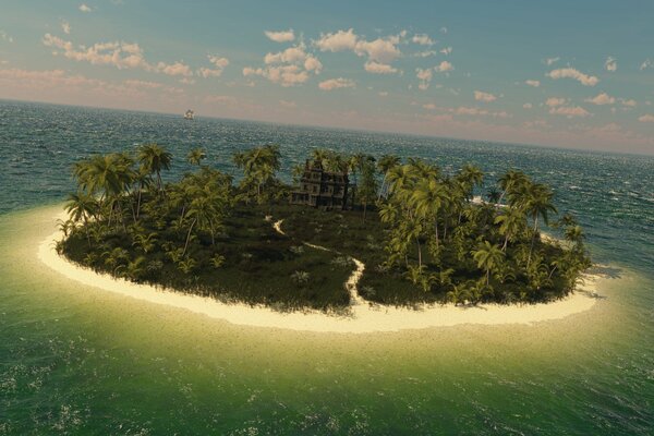 Остров мечты и пальмы