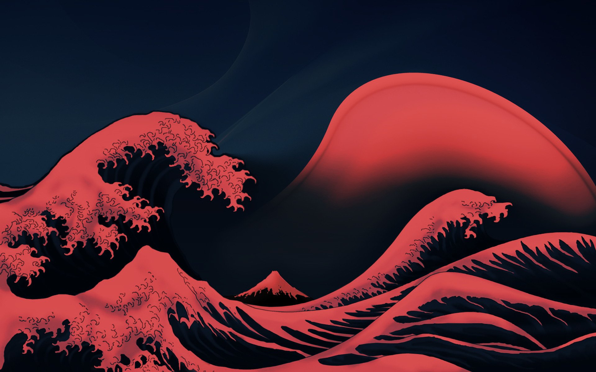 ocean waves red red waves foam