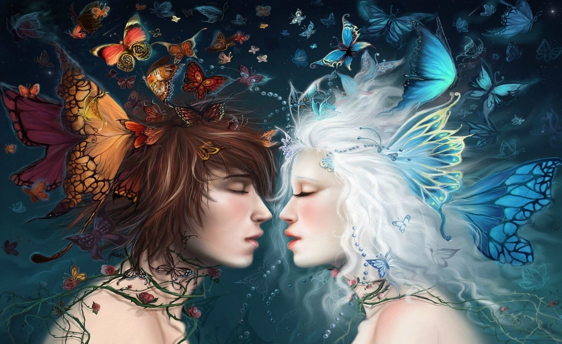 art akubaka une fille un gars un papillon