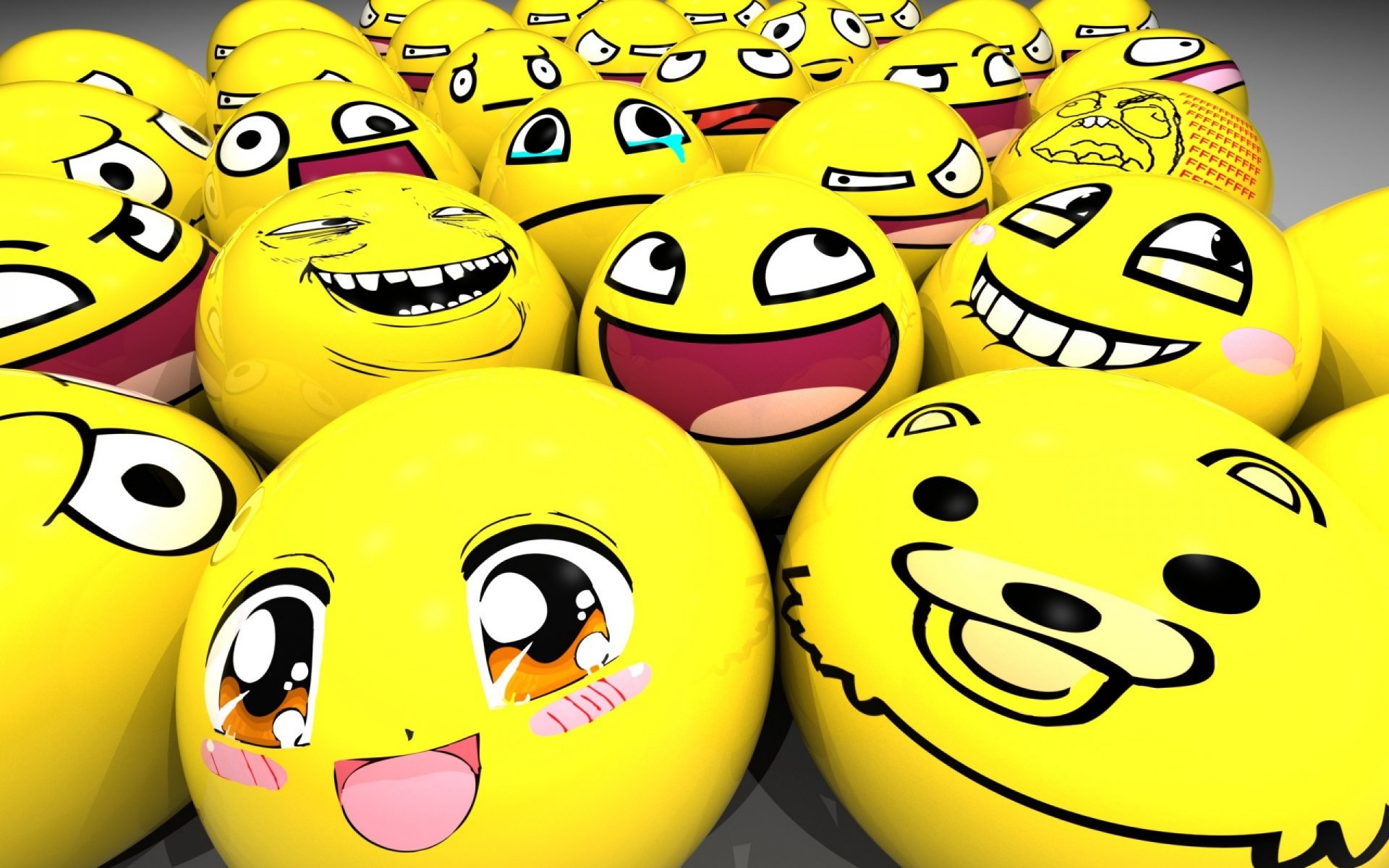 bälle smileys kawaii